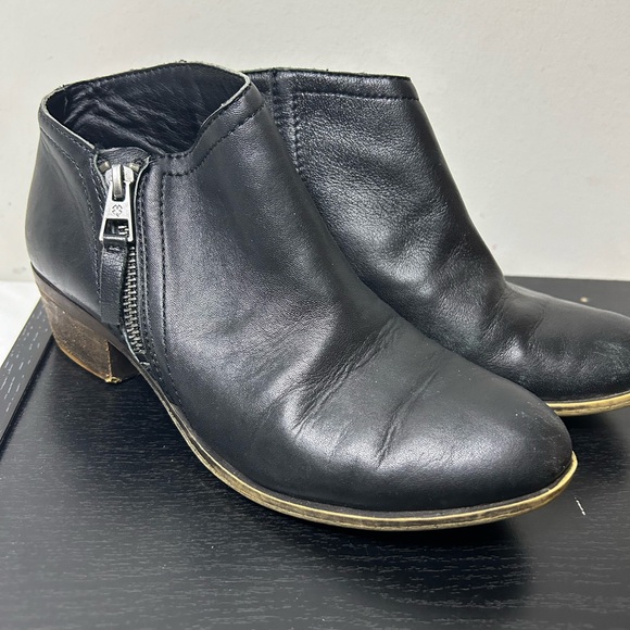 Lucky Brand Shoes - Lucky Brand Black Leather Ankle Booties with side Zipper Womens 7M/37